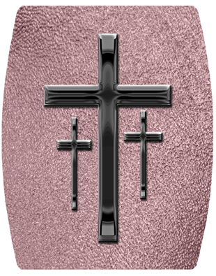 DNSHEND 517 BK SH OR Black 3 Crosses Shimmer Orchid
